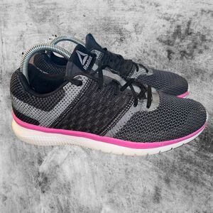 Reebok Print Prime Runner Women’s Size 8 Shoe Black Pink Running Sneakers CN2032